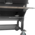 Outdoor Smokers Adjustable Charcoal Grill with flat top